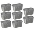 Kit 8 Potes Herméticos Slim Multiuso 4.470 ML Cinza