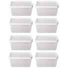 Kit 8 Potes Para Alimentos Retangular 13,5x9x6 Cm 525 ML
