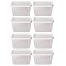 Kit 8 Potes Para Alimentos Retangular 20x13,5x12 Cm 2.400 ML