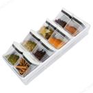 Kit 8 Potes para Temperos Condimentos com Rack Organizador para Gavetas e Bancada Kit 8 Potes para Temperos Condimentos com Rack Organizador para Gavetas e Bancada