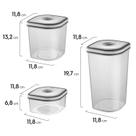 Kit 8 Potes Plásticos Transparente Tampa Branca Electrolux
