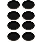 Kit 8 Pratos de Melamina 21,5cm Raso Preto Sushi Wolff Class Sashimi Culinária Oriental