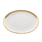 Kit 8 Pratos De Sobremesa Branco E Dourado Dubai - Wolff