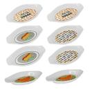 Kit 8 Pratos Para Cachorro Quente Hot Dog Formato Canoa