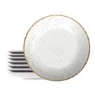 Kit 8 Pratos Raso 25cm Porcelana Tramontina Rustico Decorado Jantar Refeição