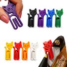 Kit 8 prendedores de saco clips gatinho coloridos