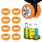 Kit 8 Protetor De Rodas Mala Bagagem Viagem Capa De Silicone