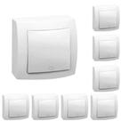 Kit 8 Pulsador SistemaX Pial Legrand 675005 2A 250v Branco