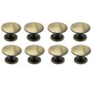 Kit 8 Puxador Ponto 24mm Antique Para Gaveta