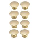 Kit 8 Puxador Ponto 24mm Dourado Escovado Para Gaveta Kit 8 Puxador Ponto 24mm Dourado Escovado Para Gaveta