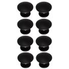 Kit 8 Puxador Ponto 24mm Preto Para Gaveta