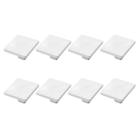 Kit 8 puxador ponto quadrado 20x20mm branco para gavetas de Móveis