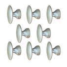 Kit 8 Puxadores Para Móveis Porta Gaveta Armário Ponto Redondo