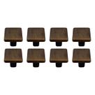 Kit 8 Puxadores Quadrados M4 Zamac Furo Único Para Gaveta Armários Móveis Com Fixação Por Parafuso Conjunto Multiuso
