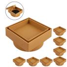 Kit 8 Ralo Oculto Invisível Quadrado 10x10cm Plástico Com Tela Para Banheiro - AMZ