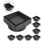 Kit 8 Ralo Oculto Invisível Quadrado 10x10cm Plástico Com Tela Para Banheiro - AMZ