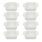 Kit 8 Ramekin Quadrado com Alça 9cm 170ml em Porcelana Branca Kit 8 Ramekin Quadrado com Alça 9cm 170ml em Porcelana Branca