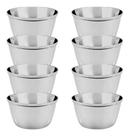 Kit 8 Ramekins 120ml 7,5cm Aço Inox Gourmet Mix