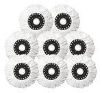 Kit 8 Refil Mop Balde Giratório 360 Microfibra Branco 8 Und Kit 8 Refil Mop Balde Giratório 360 Microfibra Branco 8 Und