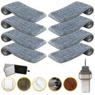 Kit 8 Refil Mop Esfregão Flat Microfibra Chão Seco Limpo