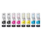 Kit 8 refil tinta original compatível para t544 l3150 l3250 l3210 l3110