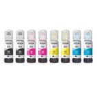 Kit 8 refil tinta original para t544 l3150 bmcyl3250 l3210 l3110
