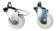 Kit 8 Rodizio Nylon 3pol. Rosca Girat. (4 Com Freio + 4 Sem)