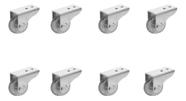 Kit 8 Rodízios Rodinha 38mm Fixo Multiuso para Sofá Bicama e Móveis em Geral