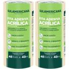 Kit 8 Rolos Fita Adesiva Acrilica 48X40 Sulamericana