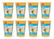 Kit 8 Sika-2 Aditivo Acelerador Veda Concreto Rapido 1 Litro