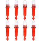 Kit 8 Sinalizador Náutico Pisca Pisca Estrobo Luz Led 3 Cores Para Pesca Redes Sinalização Barcos Com Fotocélula Noturno