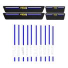 Kit 8 Soleira Protetora Premium PVC White-Blue Todas Marcas
