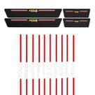 Kit 8 Soleira Protetora Premium PVC White-Red - Todas Marcas