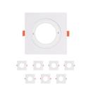 Kit 8 Spot De Embutir Quadrado Plano Direcionavel Mr16 Brc Opus Kit 8 Spot De Embutir Quadrado Plano Direcionavel Mr16 Brc Opus