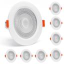 Kit 8 Spot LED Embutir 7W Redondo 4000K Branco Neutro Iluminação Econômica