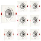Kit 8 Spot Led Quadrado Branco Neutro 4000K 12W Bivolt - Direcionável, Design Moderno e Instalação Fácil