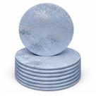 Kit 8 Suplat MDF 35cm e Capa Azul Claro Cetim Jaguard