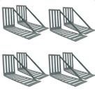 Kit 8 Suporte Para Cabeceira Cama Box Par De Framer 400x80 Aço Galvanizado