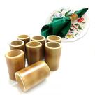 Kit 8 Suporte Porta Guardanapo Anel de Bambu Natural para Decoração de Mesa Festa Jantar Modelo Liso sem Nó