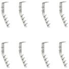 Kit 8 suportes de fixaçao tipo kalheta canaletao inox 304