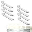 Kit 8 Suportes Invisíveis Acabamento Moderno 30cm Para Prateleira Mão Francesa De Parede
