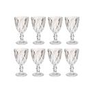 Kit 8 Taça Diamante Bico De Jaca Vidro Transparente 300ml Kit 8 Taça Diamante Bico De Jaca Vidro Transparente 300ml