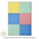 Kit 8 Tapetes de Eva Infantil Tatame para Bebe e Crianças Cores Sortidas 50x50cm com Encaixe EVASL