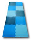 Kit 8 Tatames Eva Tons De Azul Infantil Meninos 50x50x2cm 20mm