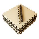 Kit 8 Tatames Tapetes EVA 50x50x1cm 10mm MARROM e CREME