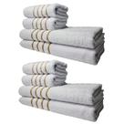 Kit 8 Toalhas Grossas E Grandes Dubai 4 Banhos 4 Rostos Branco