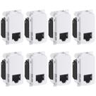 Kit 8 Tomada Rj45 Branca Cat5e Lcs2 Zeffia 680158 Legrand