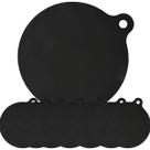 Kit 8 Un Protetor De Fogão Indução Silicone Redondo Preto