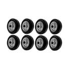 Kit 8 un roda 412 maciça borracha 4 pol 60kg p/ rodízio