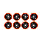 Kit 8 un roda pvc laranja 3 pol 80kg p/ rodízio